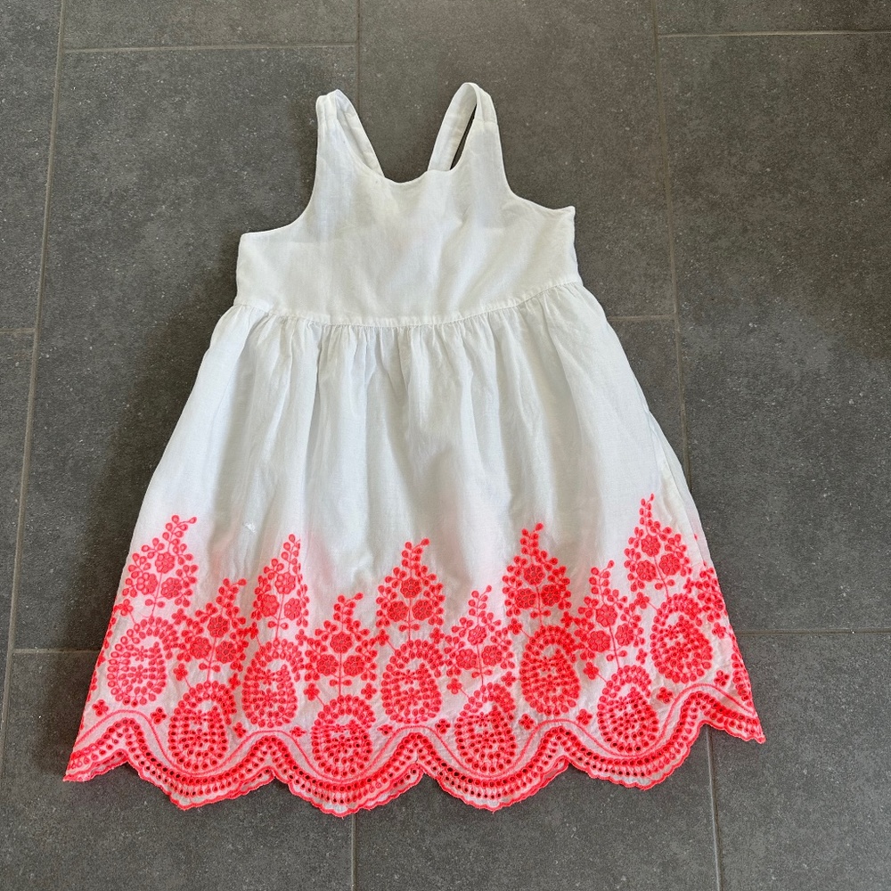 Girls Embroidered Tassel Dress